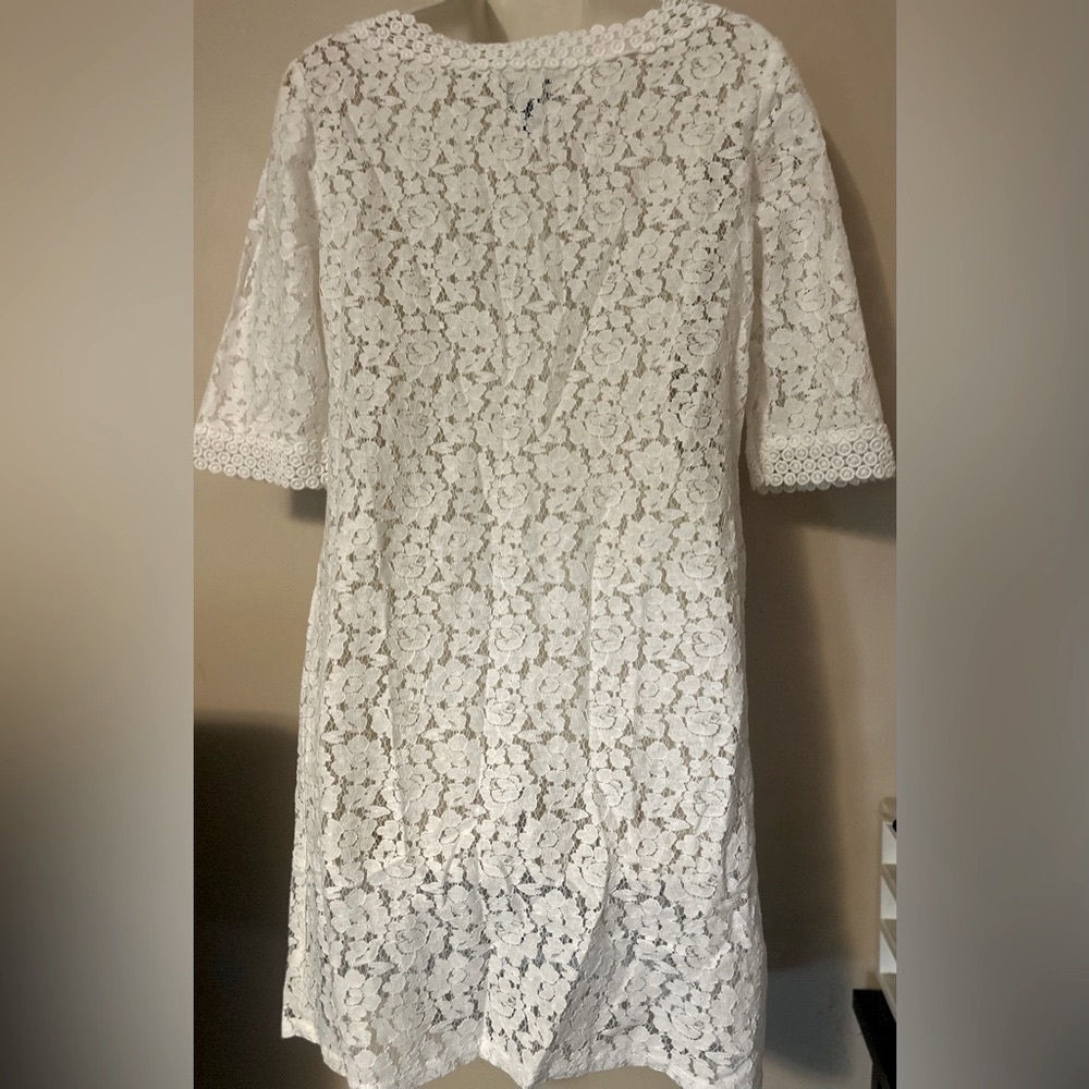 Nicole by Nicole miller white lace cover up dress. - Picture 2 of 4